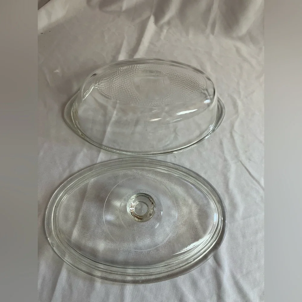 Glasbake Clear Glass Casserole Dish with Lid